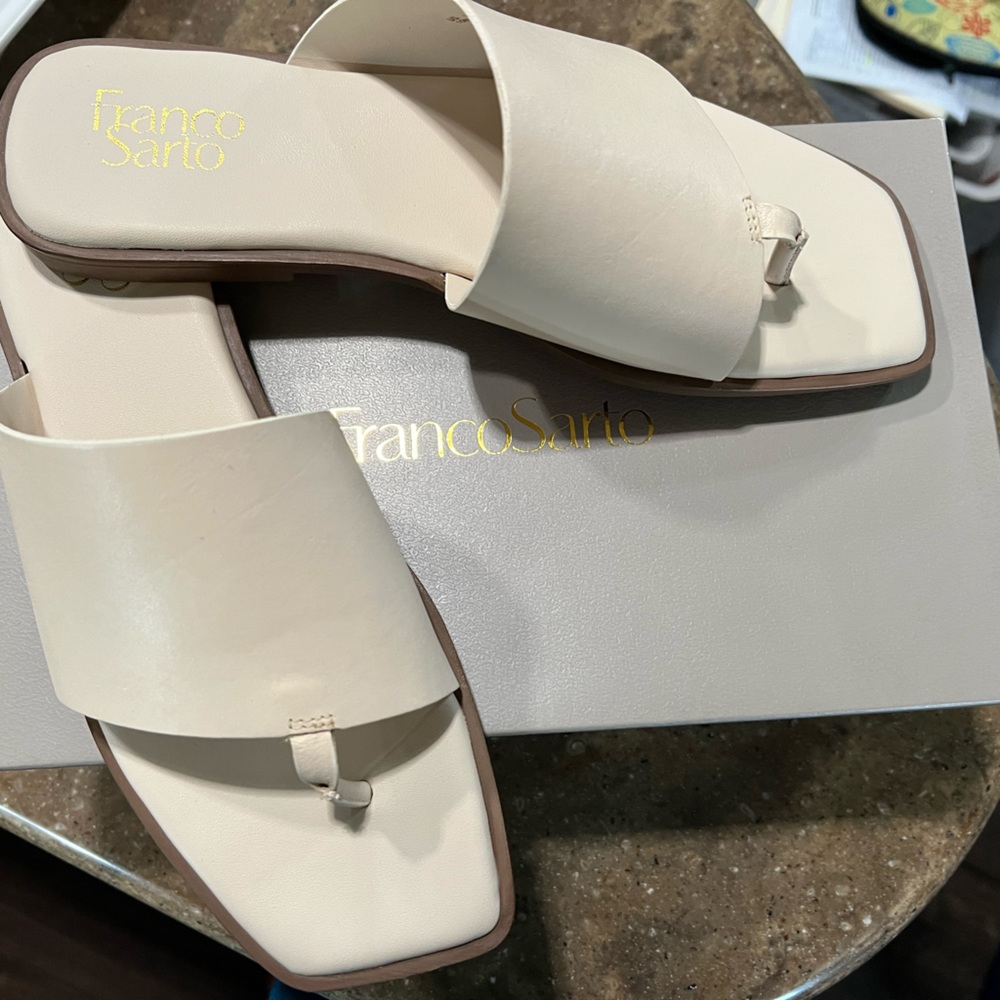 Franco Sarto Merci Leather Sandal - Size 10
